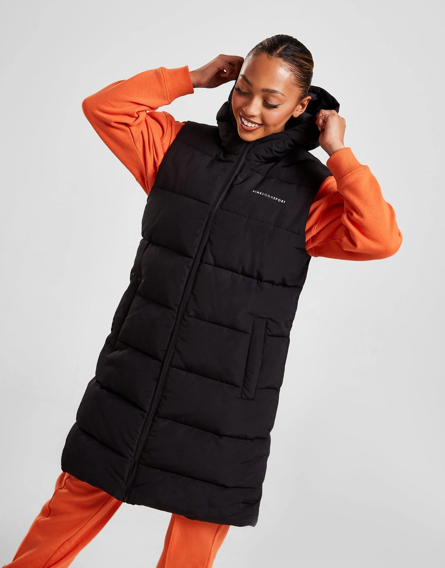 Pink Soda Sport Kahlo Longline Gilet 6 Pink Soda Sport Kahlo Longline Gilet - Image 4