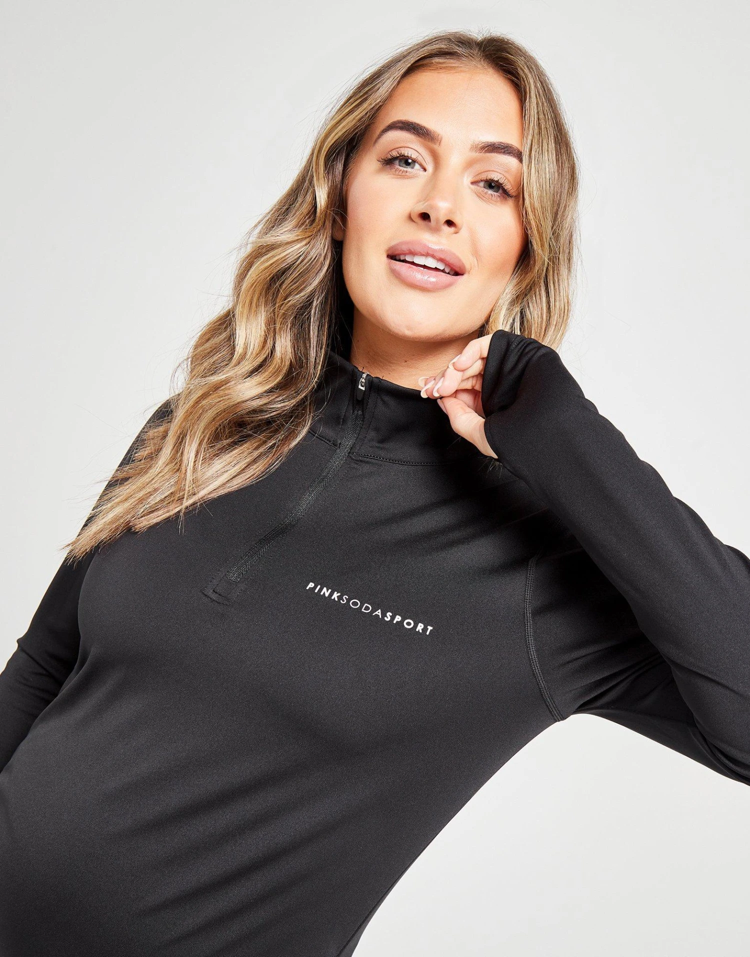 Pink Soda Sport Maternity Core 1/4 Zip Top 4 Pink Soda Sport Maternity Core 1/4 Zip Top - Image 2