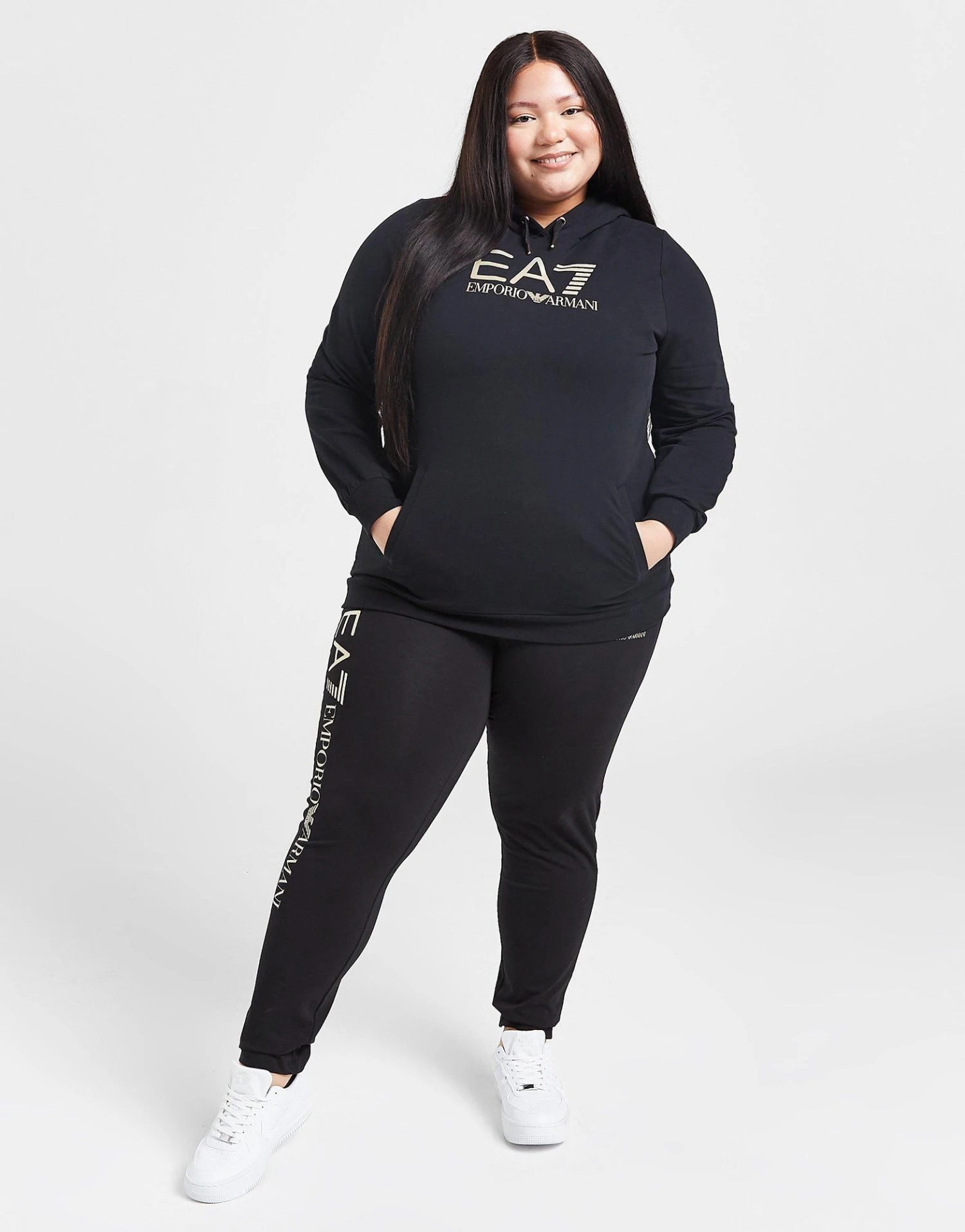 Emporio Armani EA7 Plus Size Core Hoodie 4 Emporio Armani EA7 Plus Size Core Hoodie - Image 2
