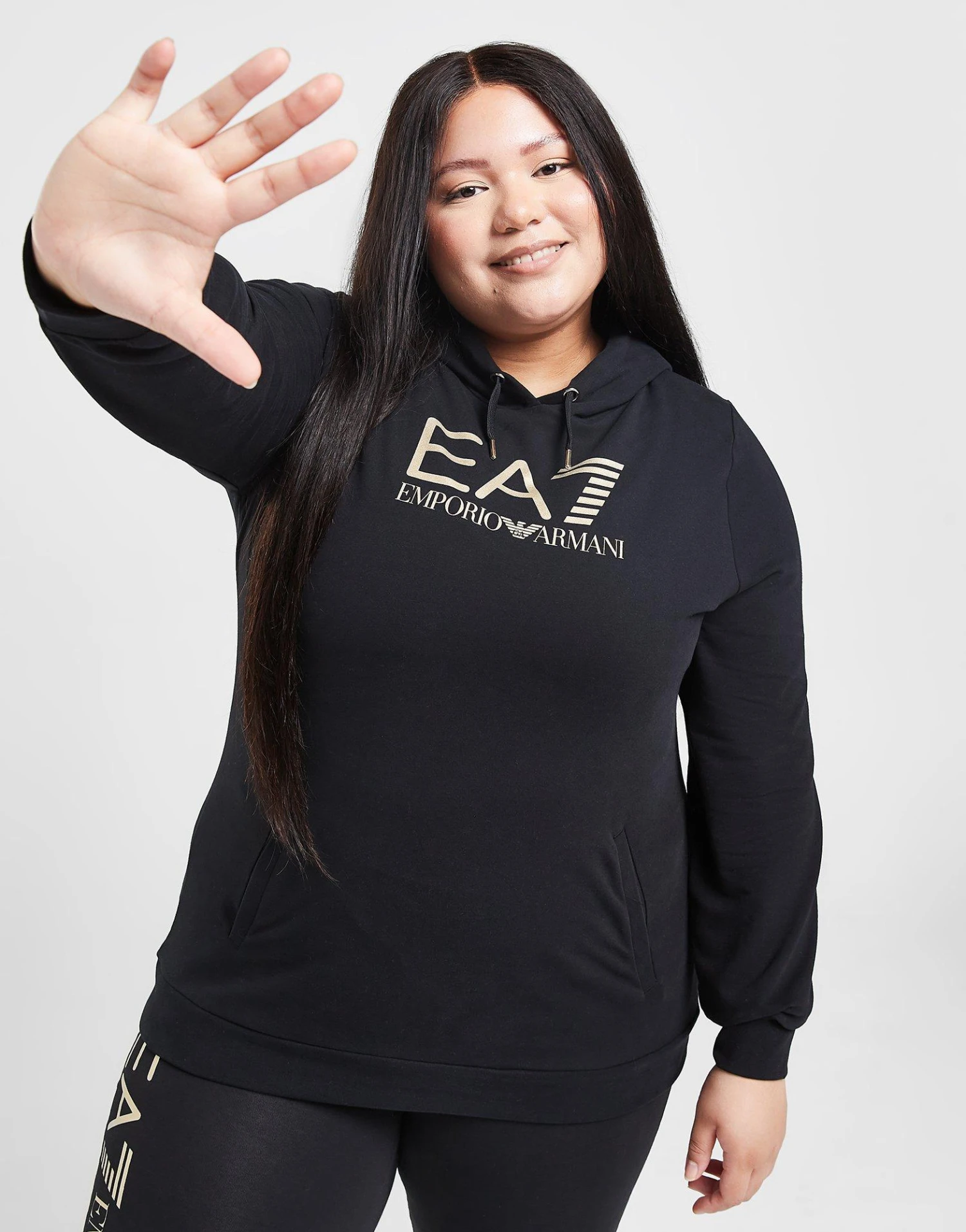 Emporio Armani EA7 Plus Size Core Hoodie 5 Emporio Armani EA7 Plus Size Core Hoodie - Image 3