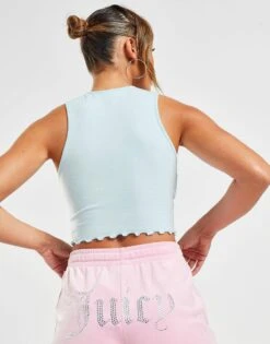 JUICY COUTURE Diamante Logo Lettuce Hem Tank Top -Nike || The North Face || Adidas Originals Shop jd 625418 c