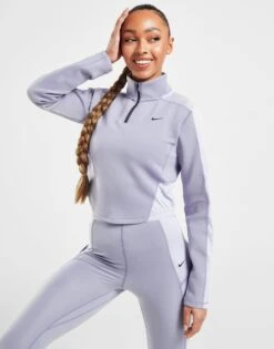 Nike Training Pro Femme 1/4 Zip Top
