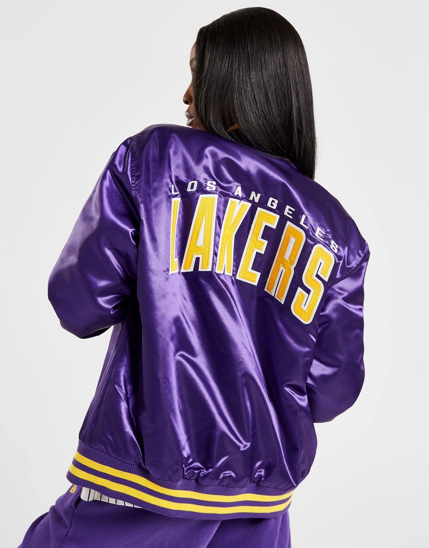 New Era NBA LA Lakers Bomber Jacket 5 New Era NBA LA Lakers Bomber Jacket - Image 4