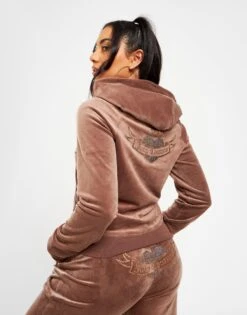 JUICY COUTURE Diamante Velour Zip Hoodie -Nike || The North Face || Adidas Originals Shop jd ANZ0040255 d